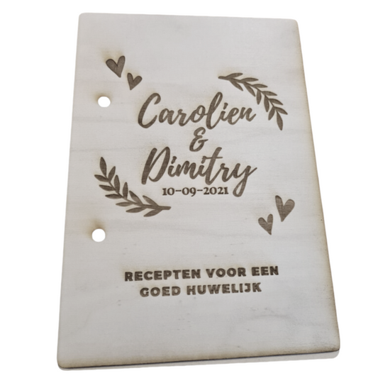 Bruiloft gasten kaarten bewaarmap gepersonaliseerd.