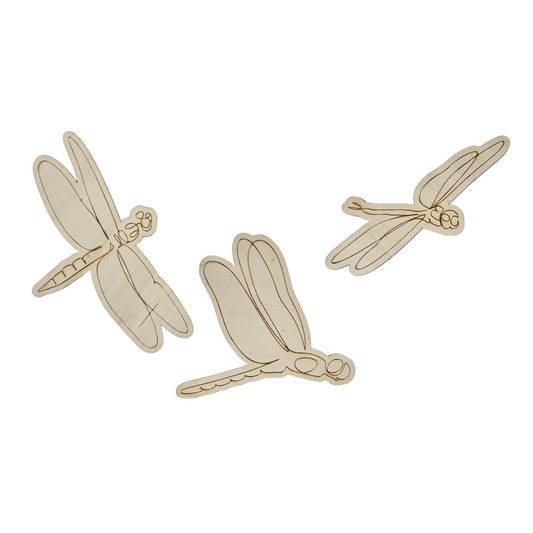 3 libelle product foto - houten wanddecoratie – stijlvolle houten muurdecoratie voor de babykamer, perfect als unieke wanddecoratie.