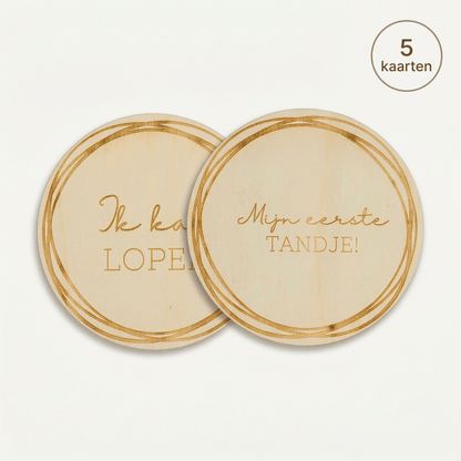 Mijlpaalkaarten van hout - hero - momenten
