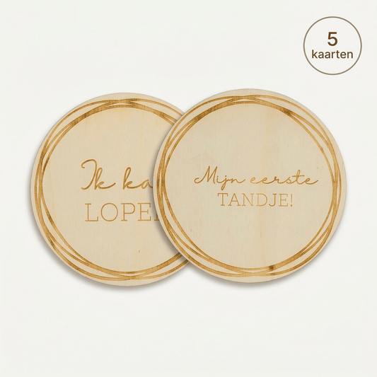 Mijlpaalkaarten van hout - hero - momenten