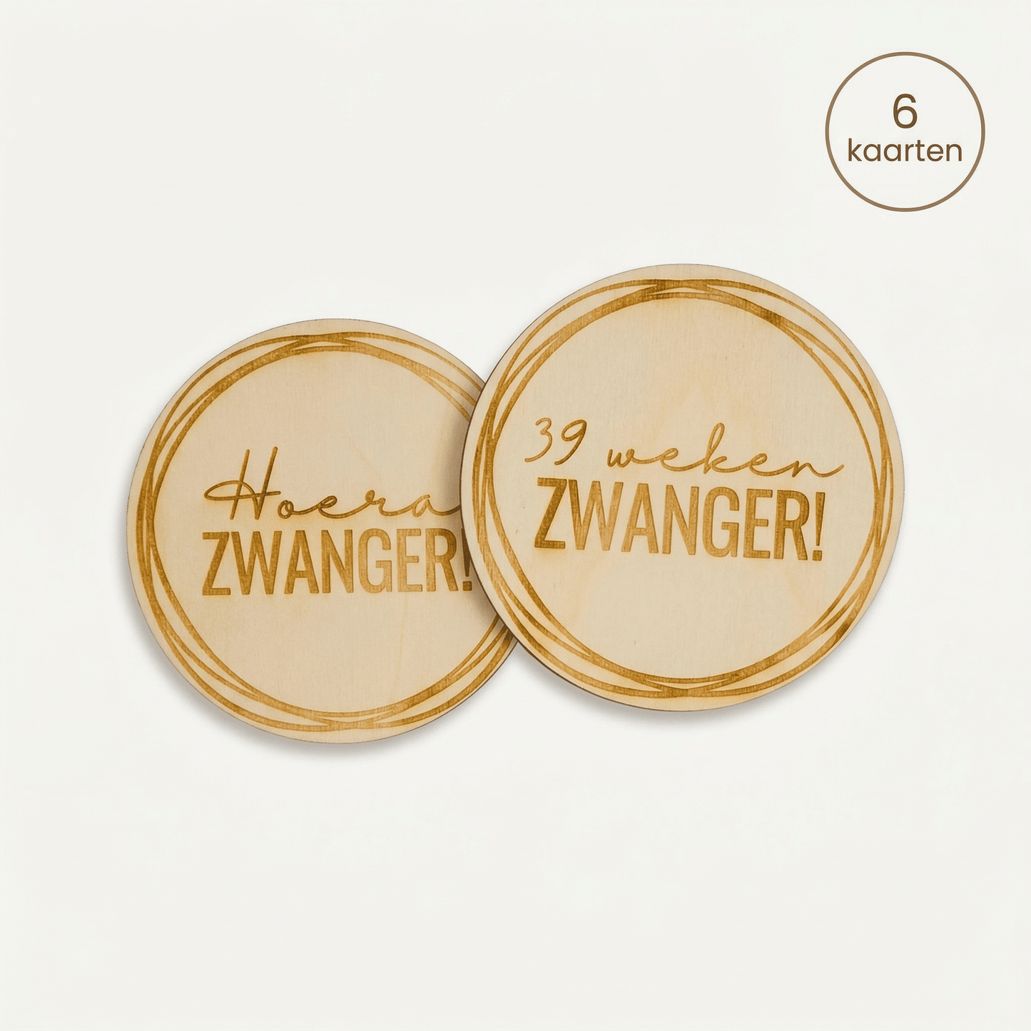 Mijlpaalkaarten van hout - Aantal maanden zwanger - Hero afbeelding