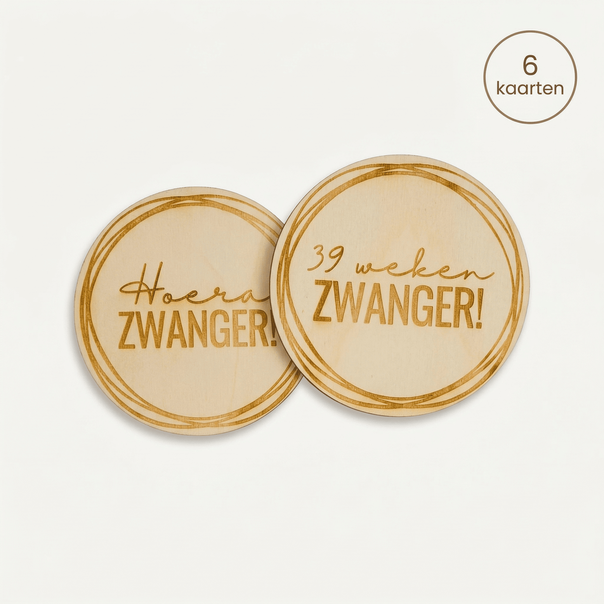 Mijlpaalkaarten van hout - Aantal maanden zwanger - Hero afbeelding